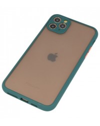 iPhone 11 Pro Max - Siliconen hardcase groen