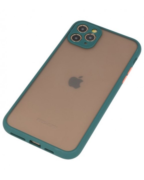 iPhone 11 Pro Max - Siliconen hardcase groen