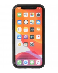 iPhone 11 Pro Max - Siliconen stand hardcase geel