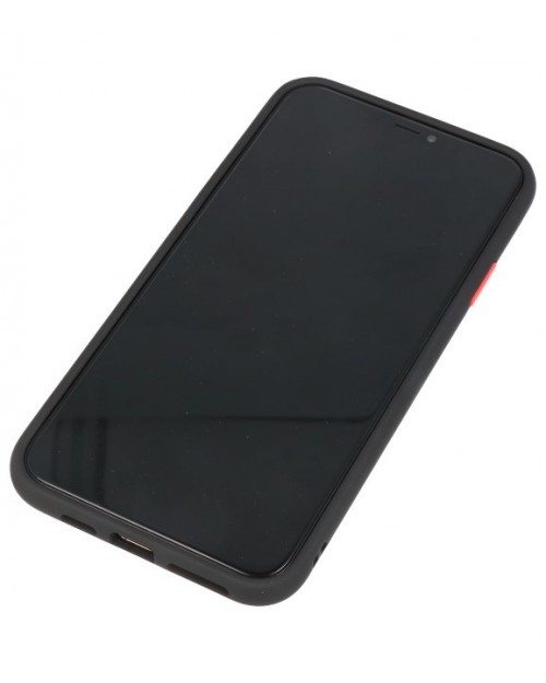 iPhone 11 Pro Max - Siliconen hardcase zwart