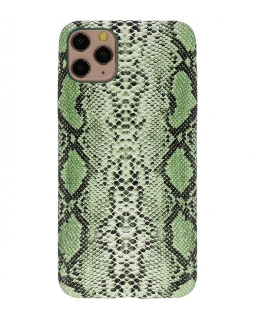 iPhone 11 Pro Max - Siliconen hardcase Slangen groen