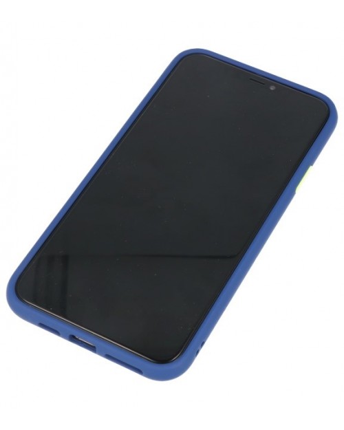iPhone 11 Pro - Siliconen hardcase blauw