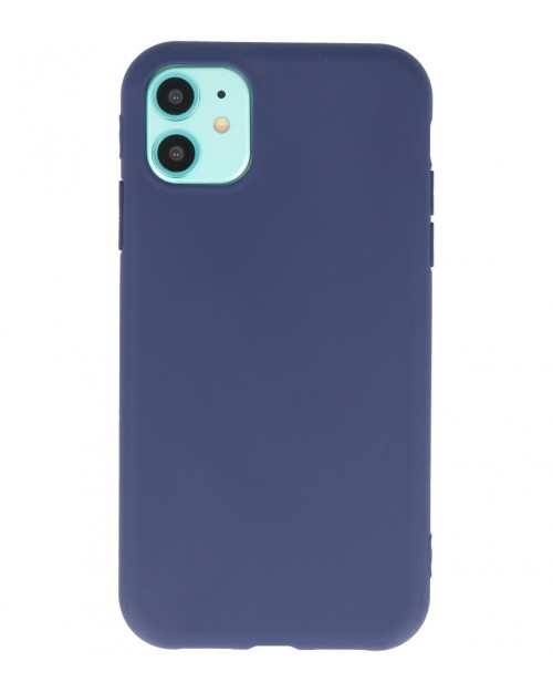 iPhone 11 - Siliconen premium donker blauw