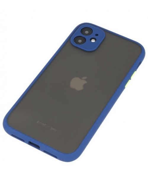 iPhone 11 - Siliconen hardcase blauw