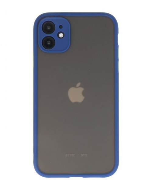 iPhone 11 - Siliconen hardcase blauw