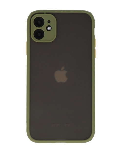 iPhone 11 - Siliconen hardcase donker groen