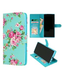 iPhone 12 Mini - Boekhoes Bloemen Blauw
