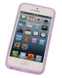  iPhone 5 - Siliconen design stand  butterfly purple