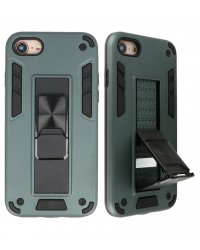 iPhone 7 / 8 / SE 2020 - Siliconen hardcase stand donker groen