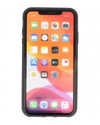 iPhone X / XS - Siliconen stand hardcase geel