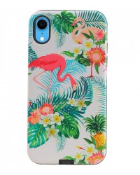 iPhone XR - Siliconen design hardcase flamingo