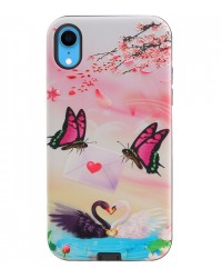 iPhone XR- Siliconen design hardcase vlinder 