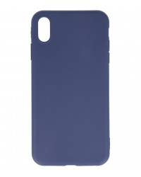 iPhone XS Max - Siliconen premium donker blauw