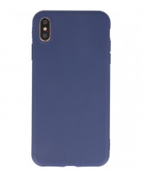 iPhone XS Max - Siliconen premium donker blauw