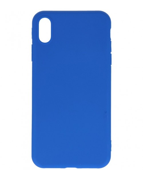 iPhone XS Max - Siliconen premium blauw