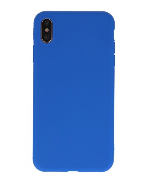 iPhone XS Max - Siliconen premium blauw